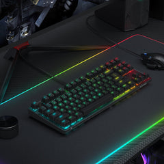 Mechanical Keyboard 87 Keys Wired Keyboard Gateron Optical Switch Hot Swappable RGB NKRO Type-C Gaming Keyboard