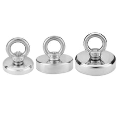 350KG/450KG/600KG Neodymium Magnet Fishing Salvage Recovery Magnet with 10m Rope for Detecting Metal Treasure