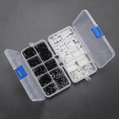 M3NH6 300Pcs M3 Nylon Screw White&Black Hex Screw Nut PCB Standoff Spacer Assortment Kit