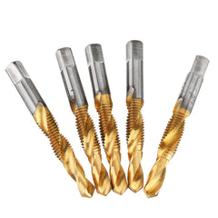 10pcs M3-10 Countersink Drill Bit HSS Titanium Coating M3/4/5/6/8/10 Tapping Chamfering Machine Thread Tap