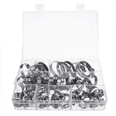 60Pcs Fuel Injection Hose Line Clamp Stainless Steel Adjustable Worm Gear Clamp Assortment