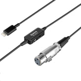 XLR to Adapter Cable 3 Position Pad for iPhone 11 Pro iPad iPod Touch iOS Devices Microphone Wired