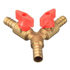 3/8 Inch Brass Y Shape 3 Way Shut off Ball Valve Fitting