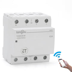 WiFi Circuit Breaker Remote Control by eWeLink APP Voice Control With Amazon Alexa Google Home 72mm Din Rail Main Switch