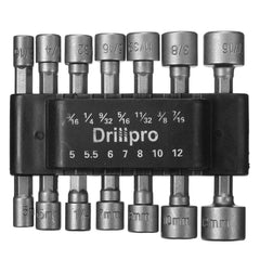 14pcs 1/4 Inch Hex Shank Power Nut Driver Drill Bit Set SAE Metric Socket Wrench Screw Screwdriver