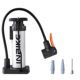 Portable Bike Pump Bicycle Floor Pump Foot Activated Bicycle Tire & Air Pump with Needle, Presta Schrader Valves