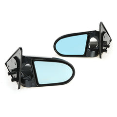 Car Manual Adjustable Side View Mirror Carbon Fibre Spoon Style For Civic 4Dr Sedan 1996-2000