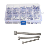 M2/M2.5/M3 Stainless Hex Socket Cap Head Screws Allen bolt Nut Assortment Kit 300pcs