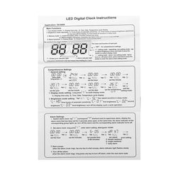 Large Modern Design Digital Led Wall Clock Watches 24 Or 12-Hour Display