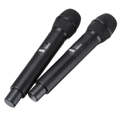 UHF Wireless Microphone System Handheld LED Mic with Receiver
