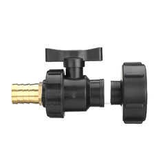 3/4'' Tank Drain Adapter Pagoda Outlet Tap Water Connector Replacement PP Ball Valve Fitting Parts for Home Garden