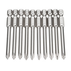 10pcs 75mm PH1 Screwdriver Bit 1/4" Hex Shank Magnetic Phillip Screwdriver Bits Set