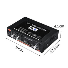 12V/220V 300W 2CH Hi-Fi Audio Stereo Power Mini Digital Amplifier Amp Bass Bluetooth Car Home