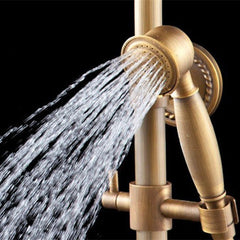 G1/2 Antique Copper Handheld Faucet Shower Head Spraying High Pressure w/ Flexible 1.5m Hose for Bathroom