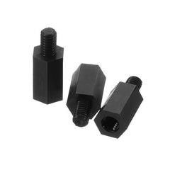 M4NH1 50pcs M4 Nylon Black Hex Screw PCB Standoff 6/8/10/12mm
