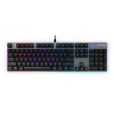 Wired Mechnaical Keyboard 104 Keys Silver Switch Waterproof RGB Backlit Gaming Keyboard for Gaming PC Laptops