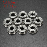 10pcs 5x10x4mm Flanged Ball Bearings Double Shielded Ball Bearing