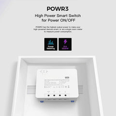 25A Power Metering WiFi Smart Switch Overload Protection Energy Saving Track on eWeLink Voice Control via Alexa
