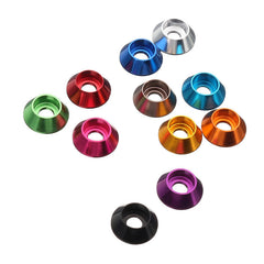 10Pcs M3 Cup Head Hex Screw Gasket Washer Nuts Aluminum Alloy Multicolor