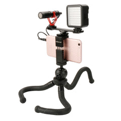 Dual Cold Shoe Flash Photography 1/4 Thread Bracket Plate for Microphone Flash Light