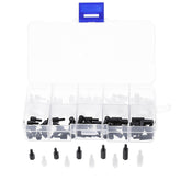 100Pcs M2.5 Nylon Hex Screw Black&White Female to Male PCB Standoff Column Set