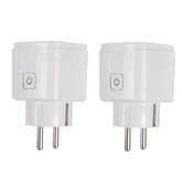 WiFi Smart Plug Home Power Switch Socket Outle 2.4GHzNet Works with Alexa/Google Assistant Timer No Hub Required 2pcs 15A EU