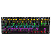 Wired Mechanical Gaming Keyboard 87-Key 87% TKL Layout Suspended Keycaps Hot Swappable RGB Backlit Mechanical with Supplement Switches Keycap Puller