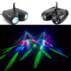 Single Head/Double Heads LED Stage Light 10W 20W RGBW Auto/Voice-activated Party Disco DJ Projector AC90-240V