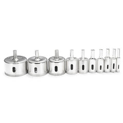 10pcs Diamond Hole Saw Set Tile Ceramic Glass Porcelain Marble 8mm-50mm Drill Bit