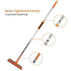 115cm Window Cleaning Squeegee EVA Mop Cover w/ Sponge Rotatable Brush Head Household Accessories