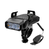 4-in-1 Bicycle Light 5 Gear USB Rechargeable Bike Highlight 130dB 5 Modes Horn Phone Holder Power Bank Cycling