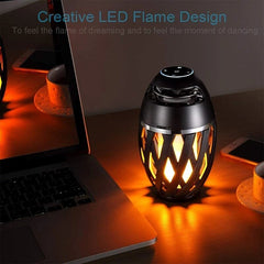 Flame Bluetooth Speakers Torch Atmosphere Speaker Wireless Portable Outdoor Speaker with LED Flickers Lights