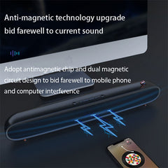 Wireless Speaker blueooth 5.0 Soundbar 4-Units 10W Hi-Fi 360 Surround Sound Noise Reduction Soundbar 2400mAh TF Card AUX-In Loudspeaker with Mic