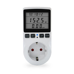 EU Plug Intelligent AC Power Meter Wattmeter Socket Billing Socket Power Monitor Overload Alarm