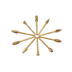 10Pcs Titanium Coated Tungsten Carbide Burr Rotary Drill Bits 1/8 Inch Shank Cutter Files