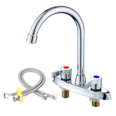 Electroplating Process Hot and Cold Water Faucet With 2 Stainless Steel Hose