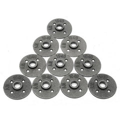 10pcs 1/2 Inch Malleable Iron Floor Flange Steel Iron Pipe Fitting Wall Mount