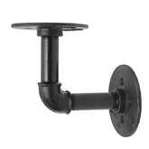 2pcs 3/4 Inch Iron Pipe Shelf Bracket Industrial Pipe Scaffold Board Shelf Brackets