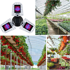 216/297 LED Grow Light Foldable Red and Blue Light for Nursery Supplement Light E27 Waterproof Plant Growth Light
