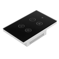 Black WiFi+RF US Smart Ceiling Fan Light Switch 2/3 Way Control Smart Life/Tuya APP RF Remote Speed Control Work with Alexa Google Home