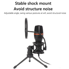 Wired Condenser Microphone Karaoke Recording Vocals Voice Mic for Desktop Computer Windows Studio Singing Gaming Streaming