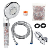 High Pressure Handheld Ionic Filter Shower Head Hose Holder Bathroom Healthy