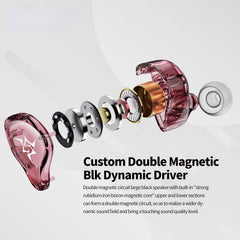 Dynamic In-ear Earphone Drive Hi-Fi Bass Metal Monitor Earphones Running Sport Earphone Noise Cancelling Headset