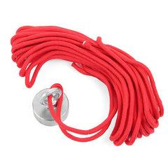 15kg 50mm Recovery Magnet 50mmx20mm Neodymium Magnet 304 Steel Ring with 10 Meters Rope