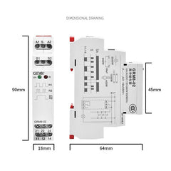 Din Rail 3 Phase SPDT Impluse Relay Electronic Step Relay Memory Latching Relay,16A AC 230V DC 12V 240V