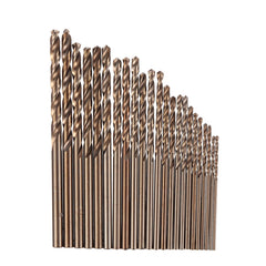 51Pcs 1-6mm M35 Cobalt Drill Bit Set HSS-Co Length Twist Drill Bits with Metal Case for Stainless Steel Wood Metal Drilling