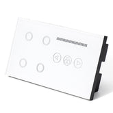 Smart WIFI Switch 4 Gang WIFI Light Switch With WiFi Ceiling Fan Switch White/Black Crystal Glass Panel Work Alexa Google Home