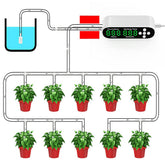 Smart Automatic Plant Waterer Drip Irrigation System with 40-Day Programmable Timer LED Display USB Power Timed Watering Device