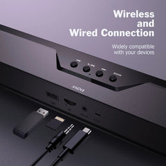 Mini Sound Bar Wireless Bluetooth 5.0 Computer Speaker Subwoofer Stereo 8W x2 Soundbar Powerful and Clear Loudspeaker Speakers