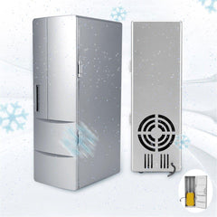 USB Mini Fridge Portable Refrigerator Beverage Drink Can Cooler Warmer Freezer